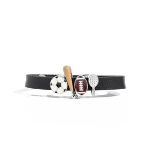 Black Sports Charm Bracelet